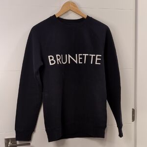 Brunette The Label Classic Crew Navy Sweatshirt - XS/S